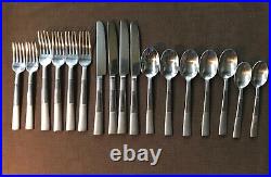 10 pcs. Oneida ECHO Stainless Flatware Frost / Glossy Handle-17 pieces- READ
