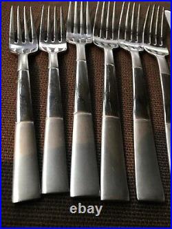 10 pcs. Oneida ECHO Stainless Flatware Frost / Glossy Handle-17 pieces- READ
