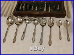 100 Pc Oneida Community CHATELAINE Floral Stainles Steel Flatware Set Service 12