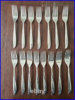 100 pcs ONEIDA COMMUNITY TWIN STAR STAINLESS FLATWARE Glossy 6 pc Service for 12