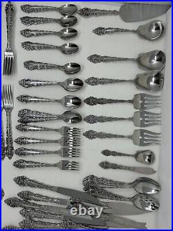 102 Pc Oneida Cube Stainless Flatware Forks Knives Spoons Da Vinci/Heirloom