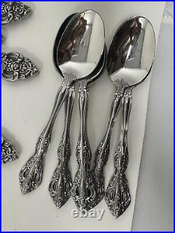 102 Pc Oneida Cube Stainless Flatware Forks Knives Spoons Da Vinci/Heirloom