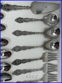 102 Pc Oneida Cube Stainless Flatware Forks Knives Spoons Da Vinci/Heirloom