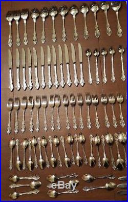 105 pc Service for 12 Oneida Community Stainless BRAHMS Flatware inc 21 Serving