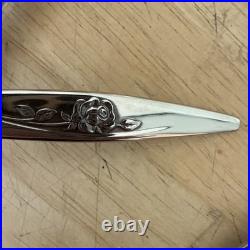 107 Pc Oneida LASTING ROSE Stainless Flatware Deluxe Hostess Serves 10