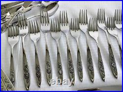 109pc Oneida Community Stainless My Rose Flatware for 11+ Serving & Specialty