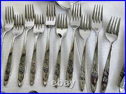 109pc Oneida Community Stainless My Rose Flatware for 11+ Serving & Specialty