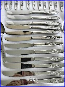 109pc Oneida Community Stainless My Rose Flatware for 11+ Serving & Specialty