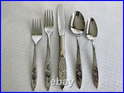 109pc Oneida Community Stainless My Rose Flatware for 11+ Serving & Specialty