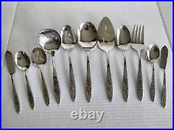 109pc Oneida Community Stainless My Rose Flatware for 11+ Serving & Specialty