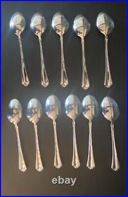 11 Piece Oneida JUILLIARD Glossy Stainless Flatware 6 1/8 TEASPOONS