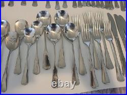 115 pc ONEIDA COMMUNITY PATRICK HENRY STAINLESS FLATWARE Knife Fork Spoons