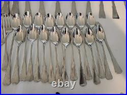 115 pc ONEIDA COMMUNITY PATRICK HENRY STAINLESS FLATWARE Knife Fork Spoons