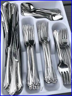 116pcs Oneida Community MARQUETTE Stainless Flatware 24 Place Settings Cube Mark