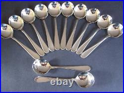 12 Flight Cream/bouillon Spoons Oneida New 18/8 S/s Free Shipping Us Only