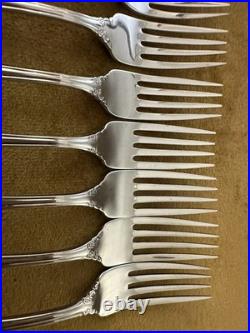(12) Oneida DOVER DINNER FORKS Heirloom Cube Stainless Flatware Glossy