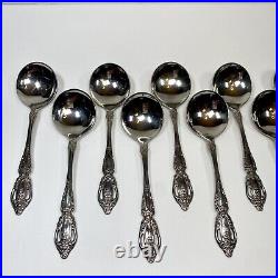 12 Oneida Monte Carlo Deluxe Stainless Flatware ROUND SOUP SPOON Cream Soup RARE