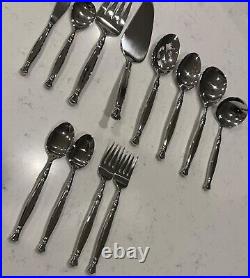 12 PC Oneida Act 1 One I Heirloom Stainless Flatware Place Setting Serving PLUS