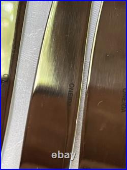 12 Sets Oneida Cadence 18/10 Stainless Flatware Wooden Tray Servers 77 Pieces