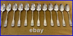 (12) Teaspoons Oneida AMERICAN COLONIAL Satin Cube Stainless Flatware