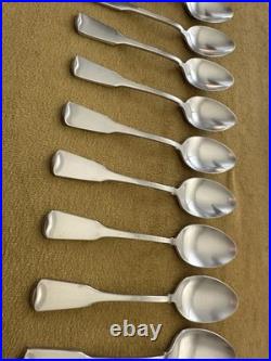 (12) Teaspoons Oneida AMERICAN COLONIAL Satin Cube Stainless Flatware
