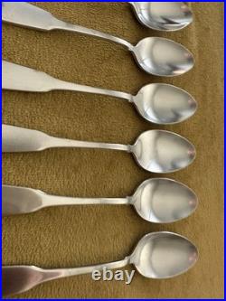 (12) Teaspoons Oneida AMERICAN COLONIAL Satin Cube Stainless Flatware