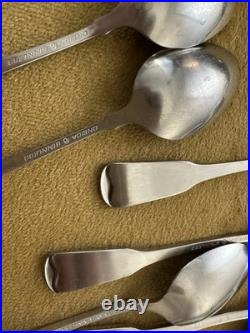 (12) Teaspoons Oneida AMERICAN COLONIAL Satin Cube Stainless Flatware