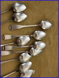 (12) Teaspoons Oneida AMERICAN COLONIAL Satin Cube Stainless Flatware