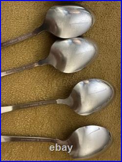 (12) Teaspoons Oneida AMERICAN COLONIAL Satin Cube Stainless Flatware