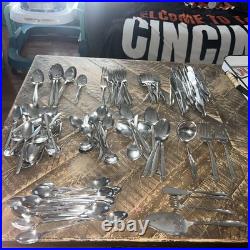 120 Pcs Lot Oneida Community Stainless Flatware TWIN STAR Silverware Atomic MCM