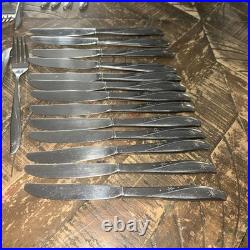 120 Pcs Lot Oneida Community Stainless Flatware TWIN STAR Silverware Atomic MCM