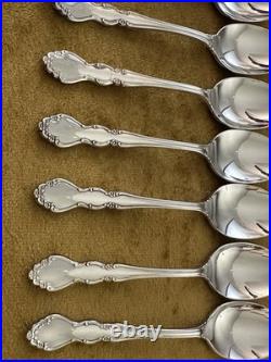 (13) Oneida DOVER TEASPOONS Heirloom Cube Stainless Flatware Glossy