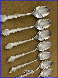 (13) Oneida DOVER TEASPOONS Heirloom Cube Stainless Flatware Glossy