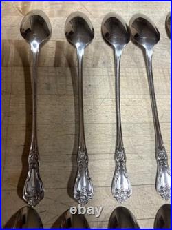 16 pcs PRESIDENT Wm A Rogers Premier Stainless Oneida Ltd Ice-Tea Spoons VGUC