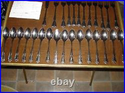 1881 Rogers Oneida Arbor Rose Stainless Flatware 62 Pieces