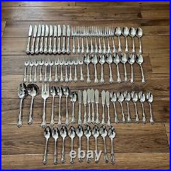 1881 Rogers Oneida Stainless Flatware Arbor Rose True Rose 73 pieces