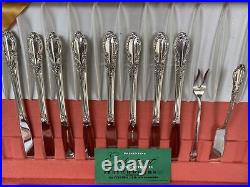1881 Rogers Stainless Oneida 55 Piece Enchantment Flatware Set In Box