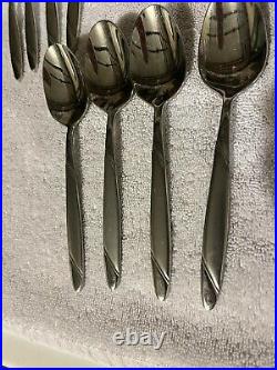 19 Pcs Oneida Stainless Flatware Risotto Knives Forks Spoons Very Nice HTF