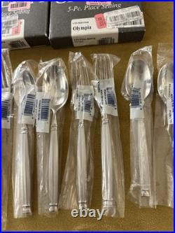 (2) 5 Piece Settings Oneida OLYMPIA Frosted Handle 18/10 Stainless Korea