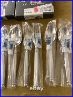 (2) 5 Piece Settings Oneida OLYMPIA Frosted Handle 18/10 Stainless Korea