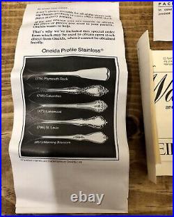 (2) Onieda Morning Blossom 18/8 Stainless 5-Pc. Place Settings New in Boxes