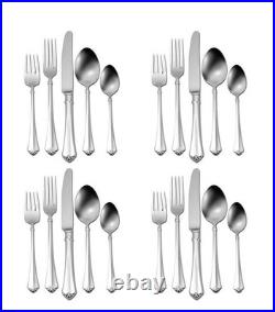 20-Oneida Juilliard Stainless Steel Flatware 20 Piece Set NEW