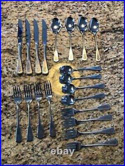 20 Pc Oneida Deluxe Pfaltzgraff VILLAGE 4 Place Setting Stainless Flatware