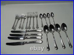 20 Piece Set Oneida Cube Stamp JUILLIARD Stainless Flatware Pre-Owned