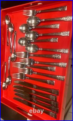 21 Pc Oneida Brocade Stainless Mixed Flatware Indonesia Spoons Forks Knives