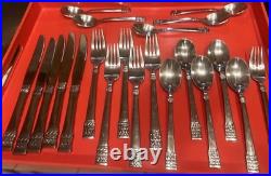 21 Pc Oneida Brocade Stainless Mixed Flatware Indonesia Spoons Forks Knives