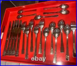 21 Pc Oneida Brocade Stainless Mixed Flatware Indonesia Spoons Forks Knives