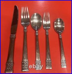21 Pc Oneida Brocade Stainless Mixed Flatware Indonesia Spoons Forks Knives