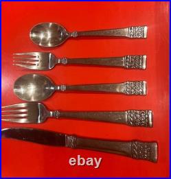 21 Pc Oneida Brocade Stainless Mixed Flatware Indonesia Spoons Forks Knives