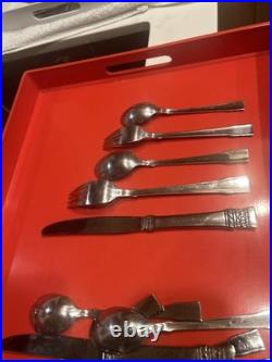 21 Pc Oneida Brocade Stainless Mixed Flatware Indonesia Spoons Forks Knives